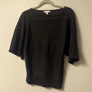 Black Sparkly Sweater Top